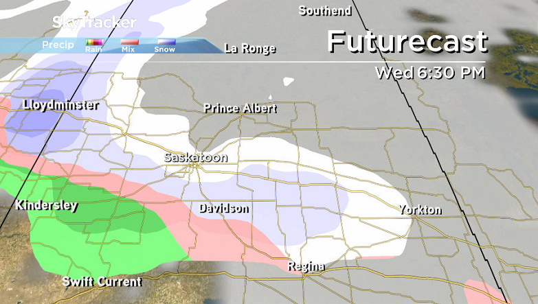 There's a good chance of snow in the forecast on Wednesday as a low pressure system swings through.