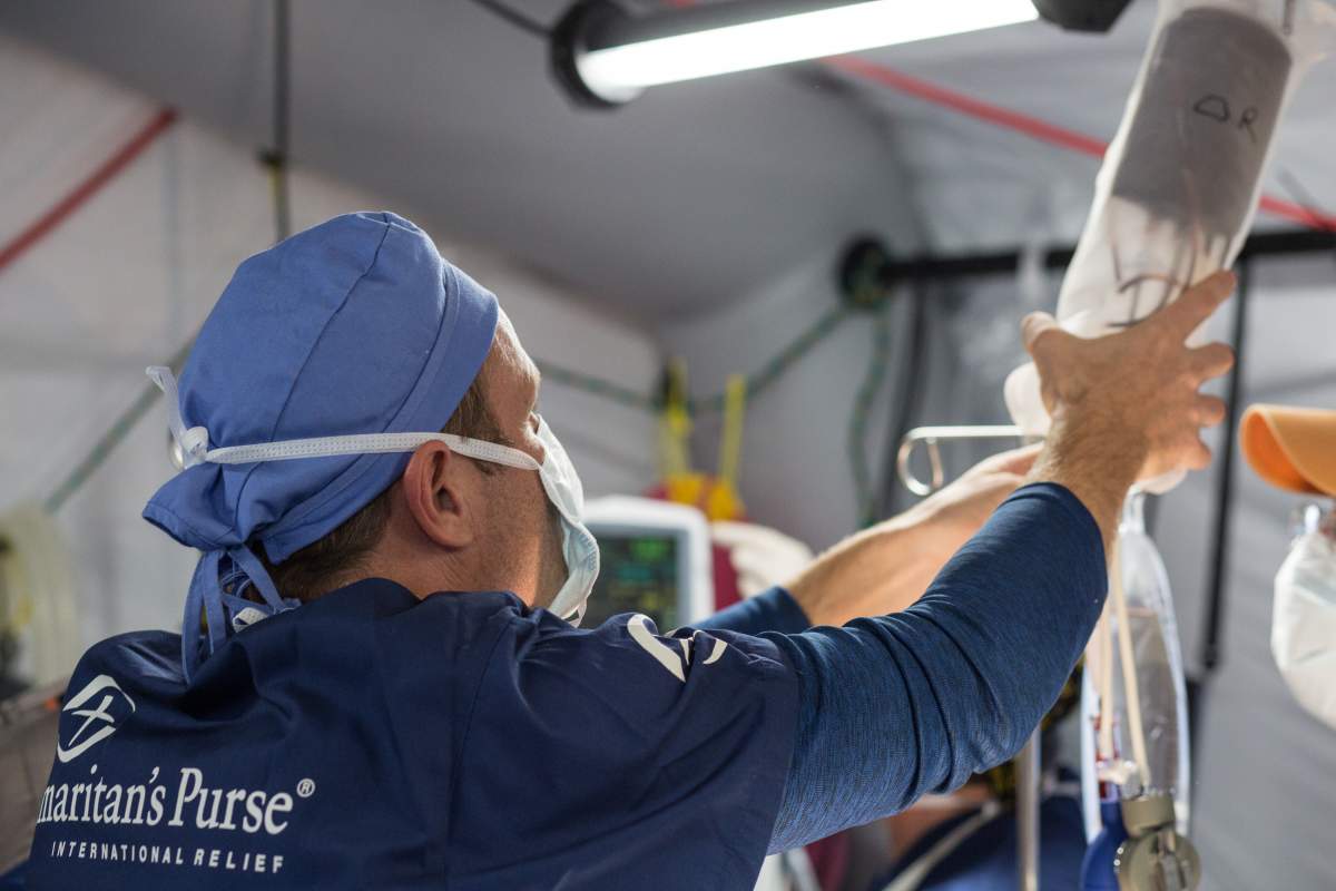Aid workers with Samaritan's Purse in Mosul.