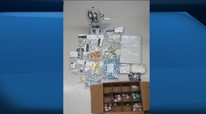 Mounties in Edmonton said they located and seized a package from Hong Kong on March 27, 2017 that contained 420 grams of anabolic steroids, a mini-steroid lab, a pill press, digital scales, a small number of "unknown pills" and about 56 grams of an "unknown white powder.".