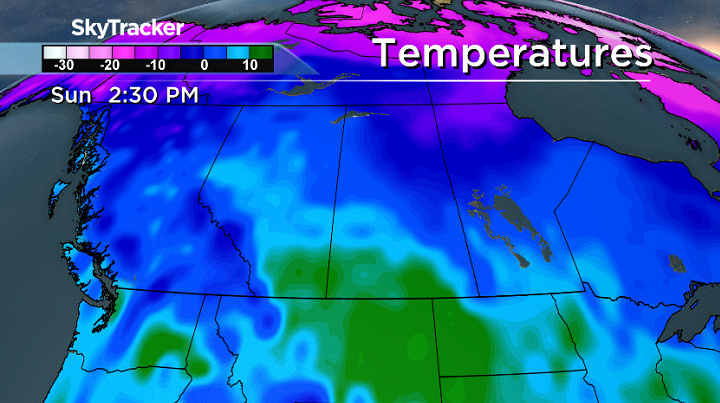 A slightly cooler day is expected on Sunday in central Saskatchewan.