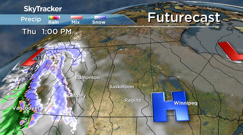A high pressure system passing by brings back the sunshine on Thursday.