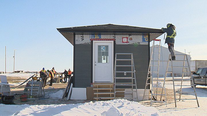 Thirteen First Nations students are spending six weekends learning how to build a tiny house from start to finish.