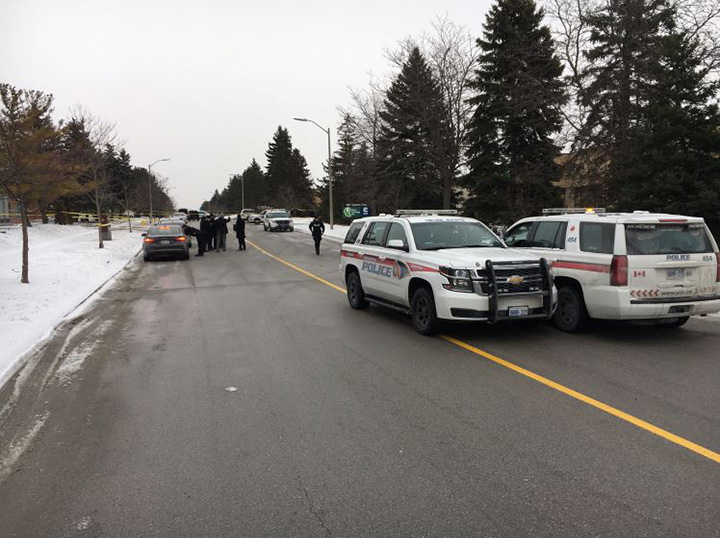 York Regional Police are investigating a double shooting in Vaughan Tuesday afternoon.