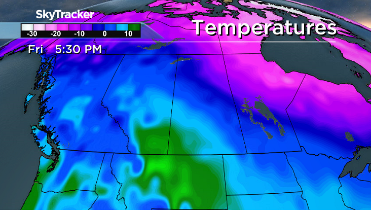Warmer air moves back in heading into the weekend.
