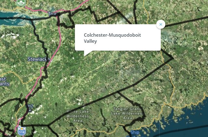 The riding of Colchester-Musquodoboit Valley.