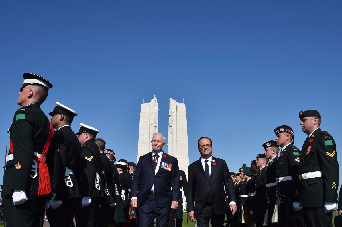 Marie-Laure de Villepin, wife of French Prime Minister Dominique de  Villepin, attends a ceremony to mark the 90th anniversary of the Battle of  Vimy Ridge, in which more than 3,500 Canadian troops were killed, in  northern France on April 9, 2007 Stock