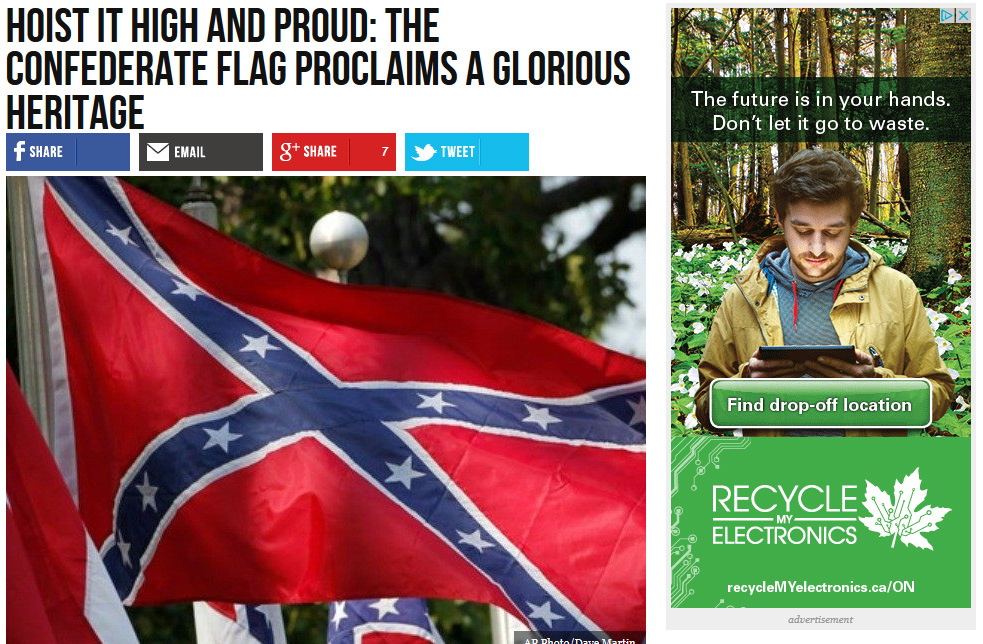 A Mississauga-based electronics recycling organization's ads appeared on Breitbart, unbeknownst to them. 