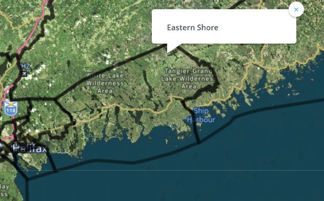 The riding of Eastern Shore.