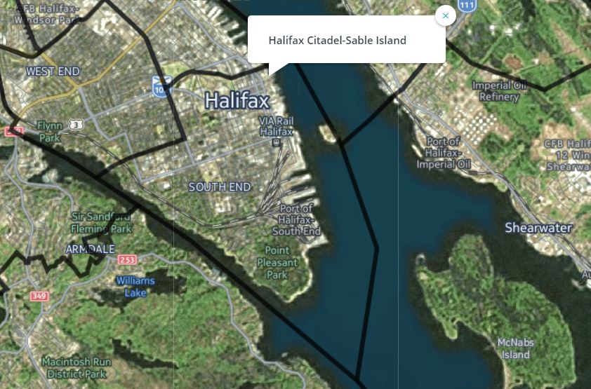 The riding of Halifax Citadel-Sable Island.