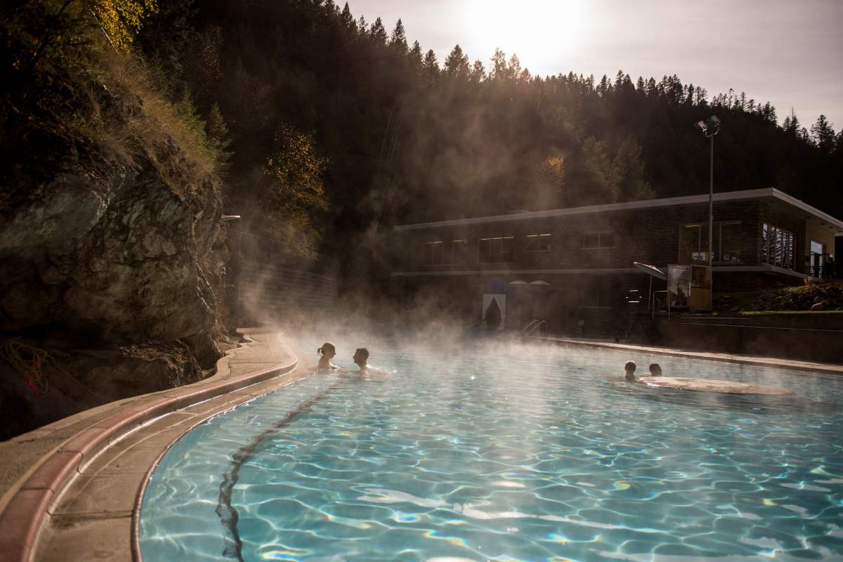 Radium Hot Springs pools in Kootenay National Park.