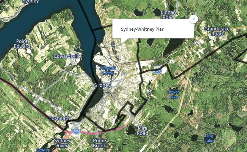 The riding of Sydney-Whitney Pier.