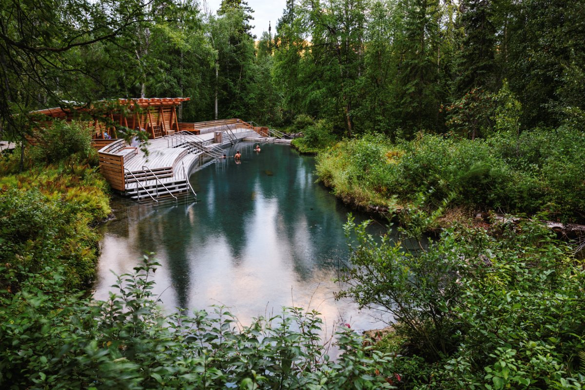 The pristine waters of Liard Hot Springs in Northern British Columbia.