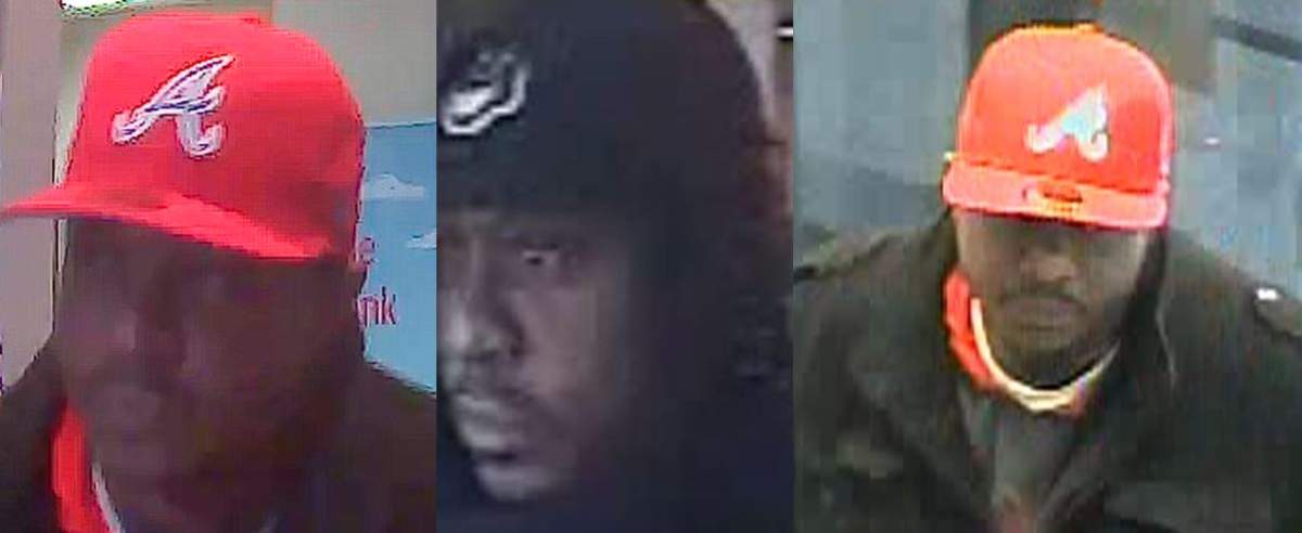 A man believed to be in 40s is wanted in four bank robberies last winter.