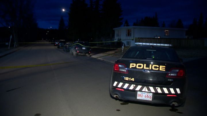 Scene of a double stabbing in Bowness, northwest Calgary - April 1, 2017.
