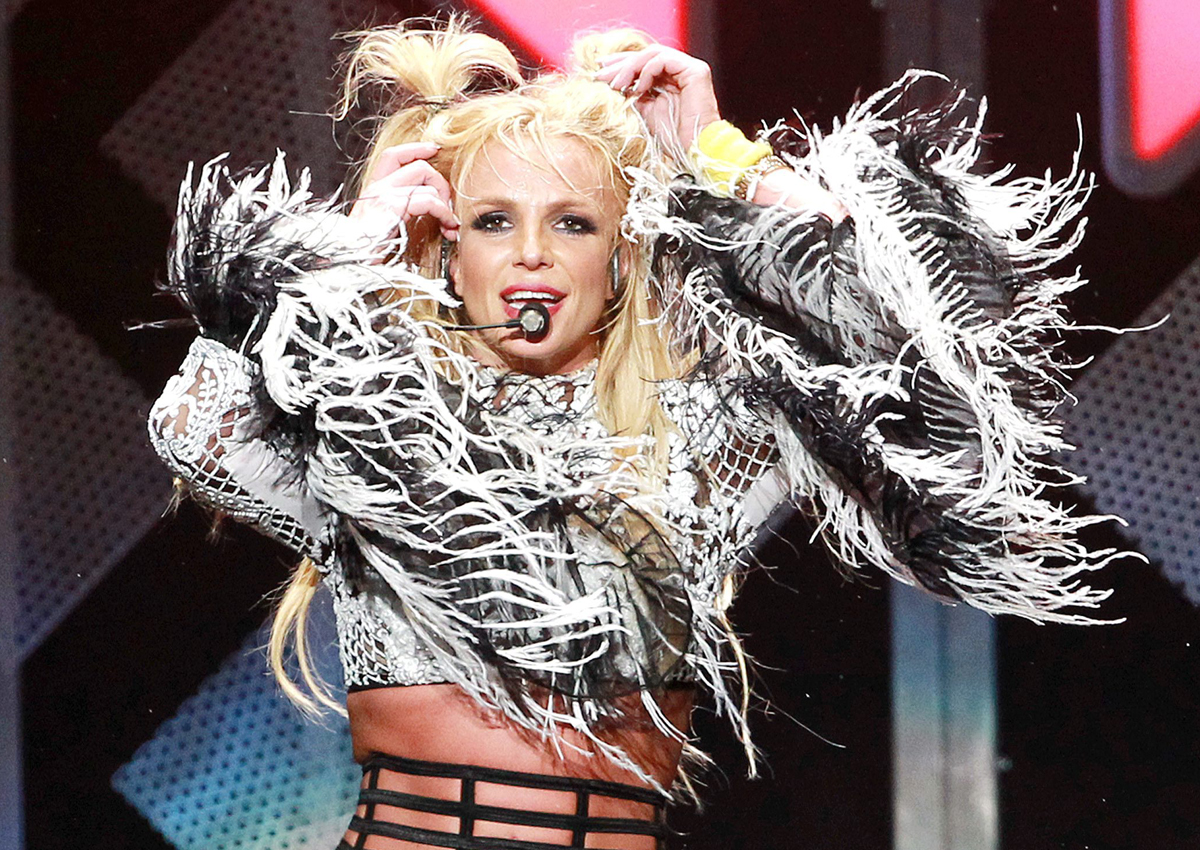 Britney Spears performs on stage during the 102.7 KIIS FM's Jingle Ball 2016.