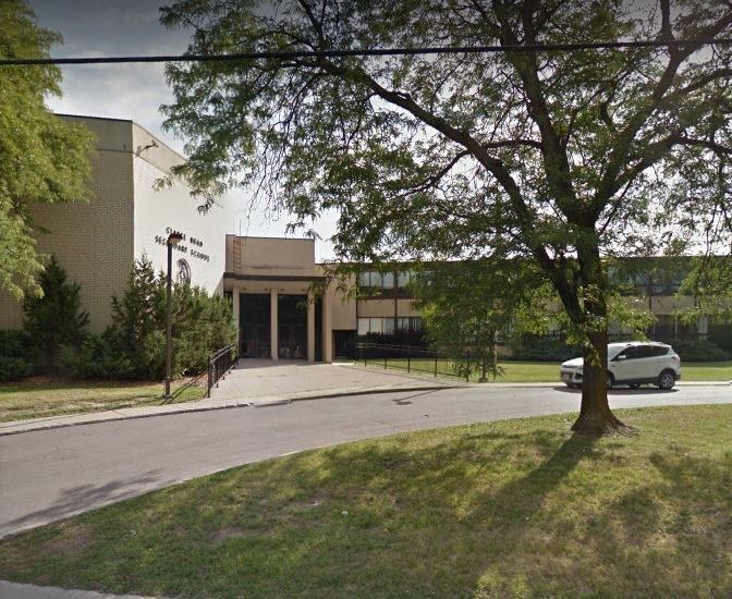 Clarke Road Secondary School was briefly placed on lockdown due to reports of a student with a weapon on April 25, 2017.