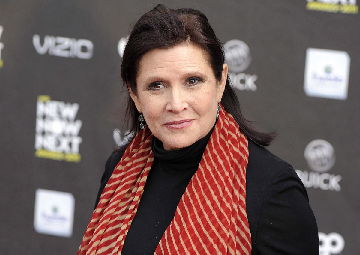 This April 7, 2011 file photo shows Carrie Fisher at the 2011 NewNowNext Awards in Los Angeles.