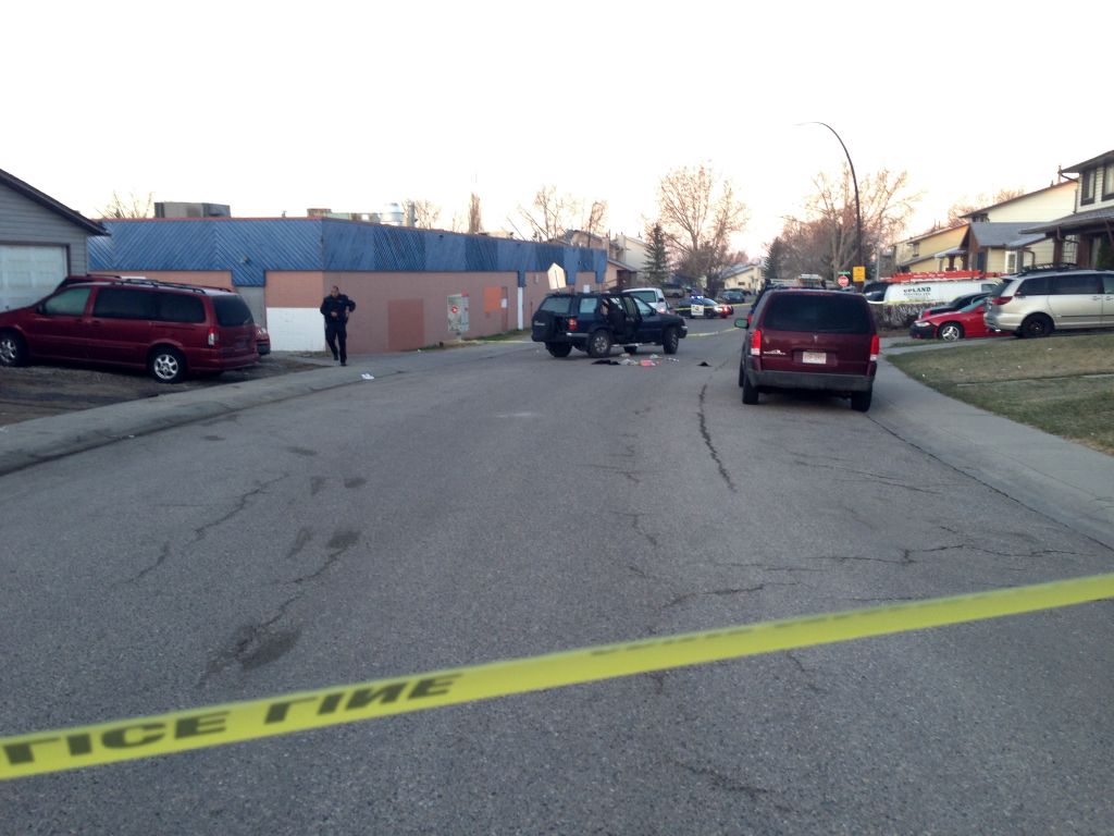 Police investigate a shooting on Castleridge Way N.E.  that sent four women to hospital. 