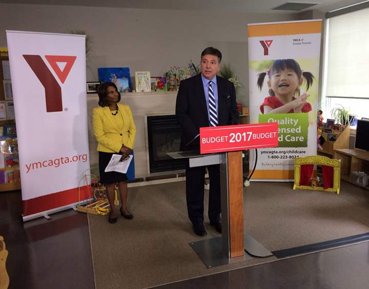Ontario Finance Minister Charles Sousa speaks during a press conference Wednesday afternoon.