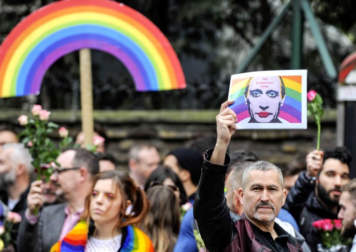 Londoners Protest Gay ‘concentration Camps Anti Lgbtq Violence In