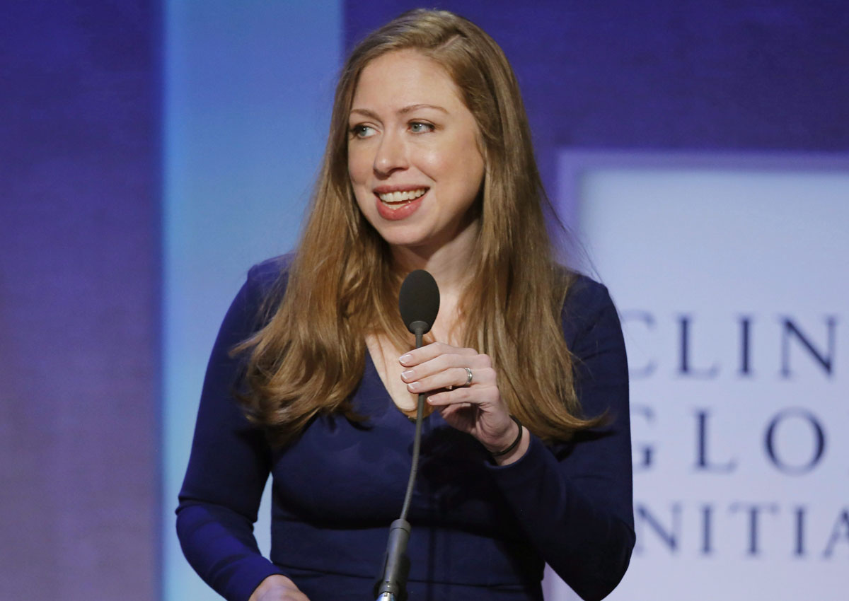In this Sept. 19, 2016 file photo, Chelsea Clinton speaks at the Clinton Global Initiative in New York.  