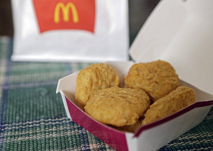 In this March 4, 2015 file photo, an order of McDonald's Chicken McNuggets is displayed for a photo.