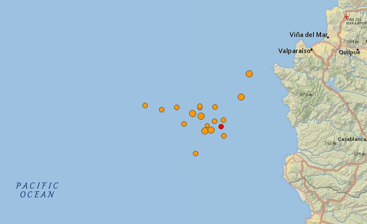 More than a dozen earthquakes rattled Chile's coast Friday.
