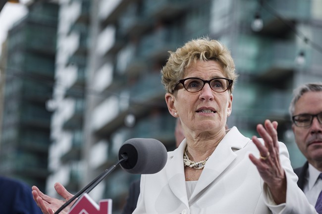 Ontario Premier Kathleen Wynne speaks about Ontario's Fair Housing Plan during a press conference in Toronto on Thursday, April 20, 2017.