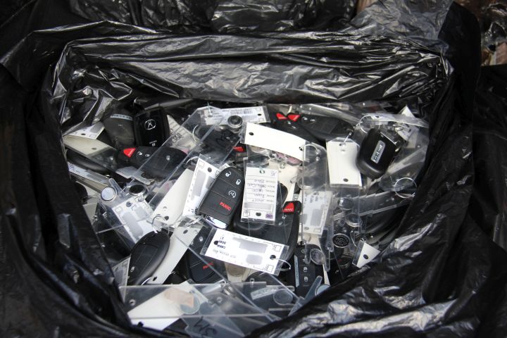 150 key fobs were seized by Calgary police in an early April 2017 operation.