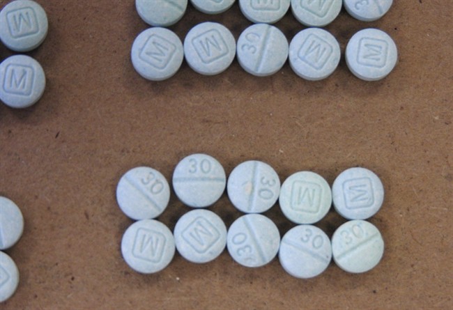 Fentanyl pills are shown in an undated file photo.