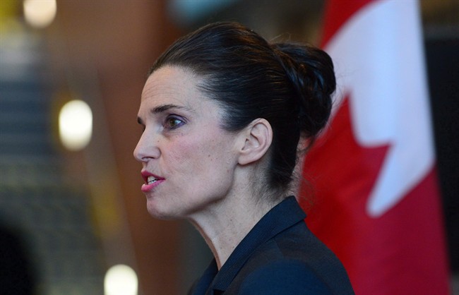 Kirsty Duncan, Minister of Science, makes an announcement during a press conference in Ottawa on Thursday, Dec 15, 2016. Canada's science minister says universities aren't doing the heavy lifting to appoint more female research chairs, so she wants to force their hands. THE CANADIAN PRESS/Sean Kilpatrick.