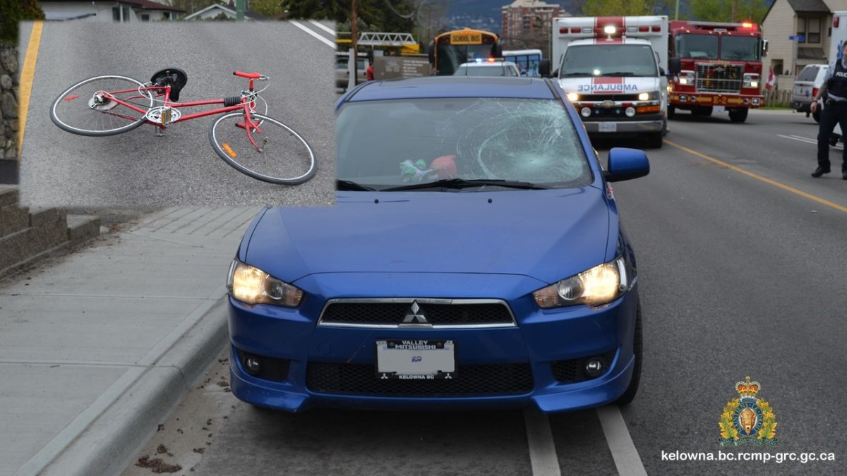 Kelowna RCMP urge cyclists to wear helmets following crash - image