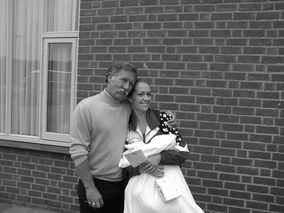 Dallas Flexhaug (right) and her father Len Flexhaug (left) in Holland.