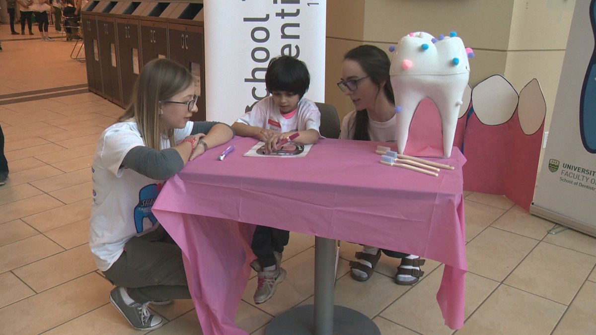 Students in the University of Alberta's Dentistry and Dental Hygiene programs have come up with a unique way to build relationships and foster trust with their future patients through Sharing Smiles Day.