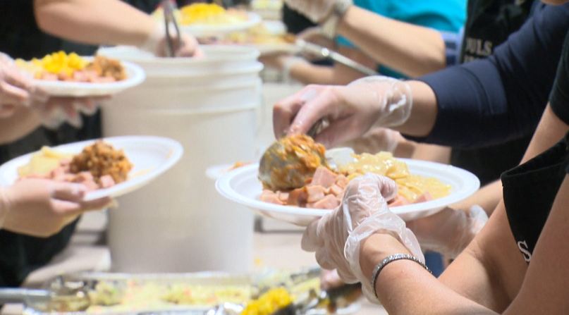 Over 600 meals were prepared for the annual Easter dinner put on by Souls Harbour Rescue Mission.