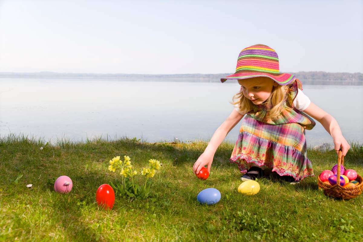 It doesn't matter what's in the Easter eggs, just as long as kids are hunting they'll have a good time, experts say.