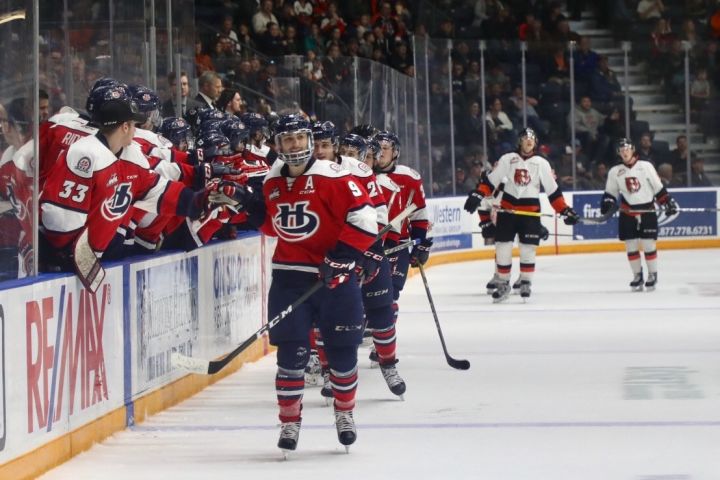 Giorgio Estephan propelled the Hurricanes to a 7-4 win Saturday night in Medicine Hat.