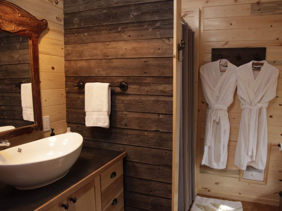 Each yurt is equipped with a bathroom, kitchenette and private deck.