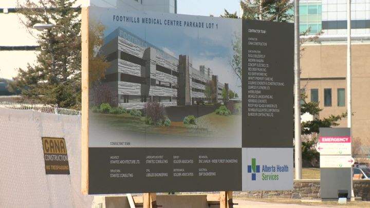 Construction at Foothills Medical Centre