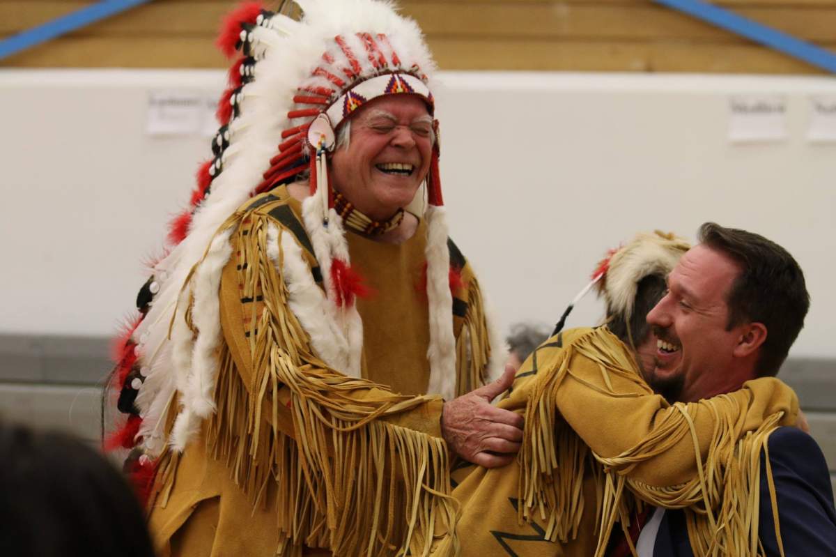 Performers with Sun.Ergos at Fort Nelson Secondary School on April 24.