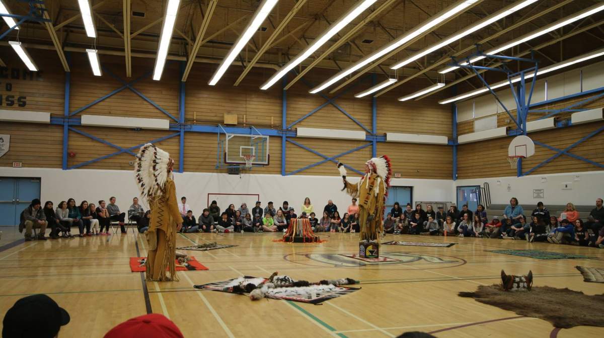 Sun.Ergos performs at Fort Nelson Secondary School on April 24, 2017.