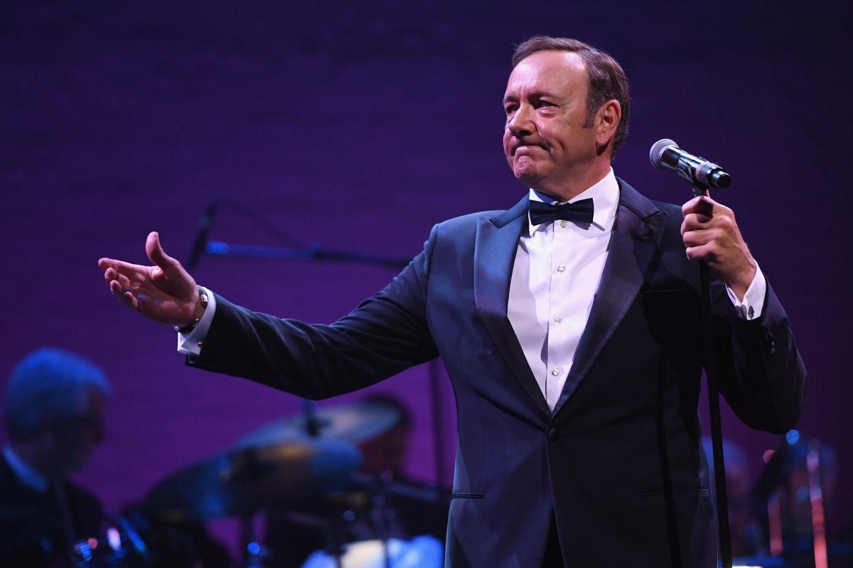 Actor and singer Kevin Spacey performs during the "100: The Apollo Celebrates Ella" at the Apollo Theater on October 22, 2016 in New York City.