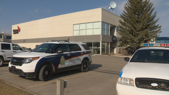 Tense moments at Global Saskatoon following bomb threat.