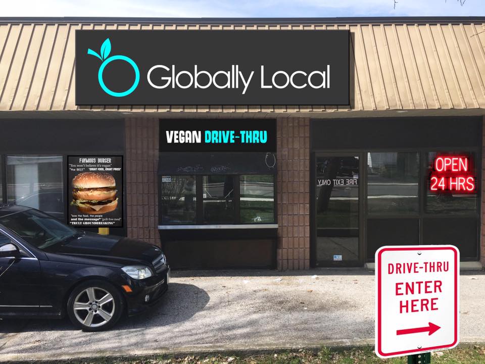 Globally Local says it will be opening the world's first 24-hour vegan drive-thru in London, Ont.