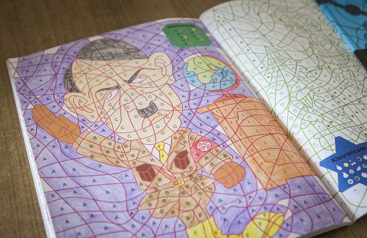 A colouring book with an image of Adolf Hitler that was sold at the Dutch store Kruidvat has been removed from shelves.