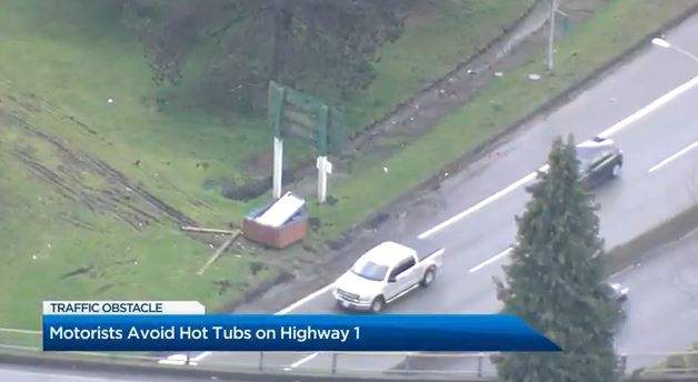 Hot tubs cause traffic headache on Highway 1 - image