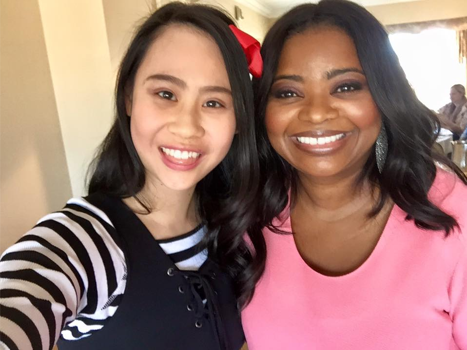 Cassandra Hsiao with actress Octavia Spencer.