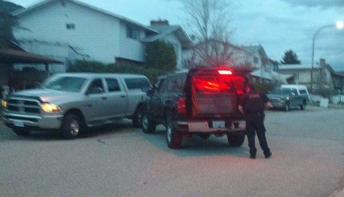 Police said a major RCMP presence in Oliver Wednesday evening was part of a shooting investigation.