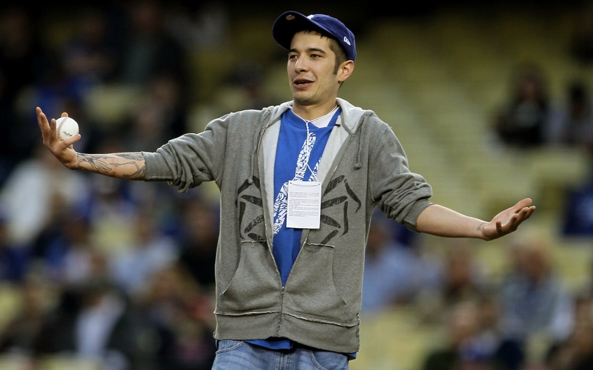 Jake Harris of the reality TV show 'Deadliest Catch' at Dodger Stadium on April 18, 2011 in Los Angeles, Calif.