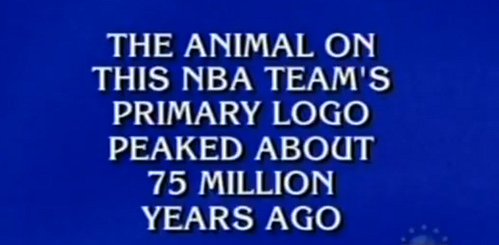 The Final Jeopardy clue about the Toronto Raptors mascot stumped one contestant, causing her to lose all of her earnings. Raptors Nation/Twitter.